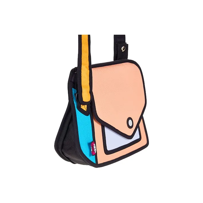 JumpFromPaper Polyester Fabric Crossbody Bag Regular Unisex Cantaloupe Color-4