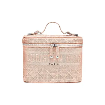 DIOR DiorTravel Canvas Toiletry Bag Travel Storage Bag Handbag Makeup Bag Women's Pink