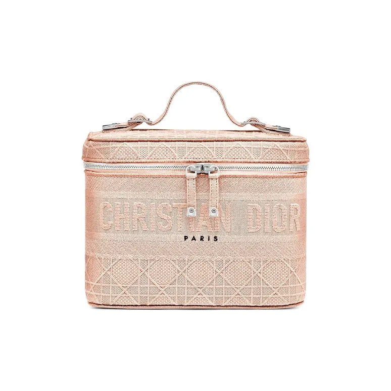 DIOR DiorTravel Canvas Toiletry Bag Travel Storage Bag Handbag Makeup Bag Women's Pink-0