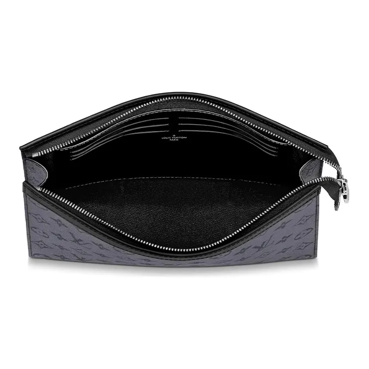 LOUIS VUITTON Pochette Voyage Monogram Eclipse Reverse Mm Gray-3
