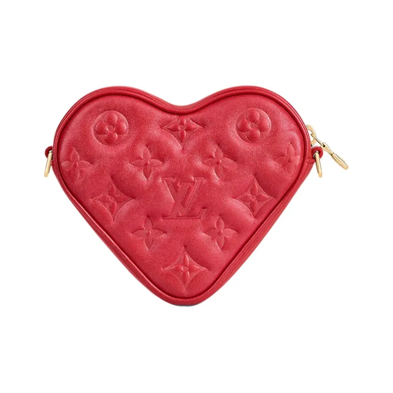 LOUIS VUITTON Fall In Love Sheepskin Shoulder Bag Crossbody Bag Women's Red-2