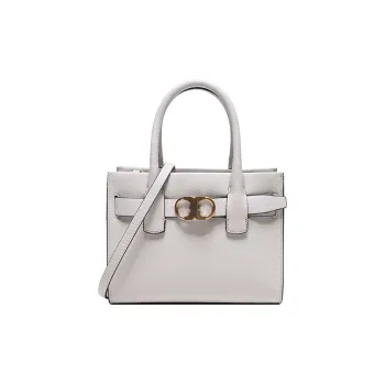 TORY BURCH Gemini Link Leather Handbags Shoulder Bags Women's Ivory White