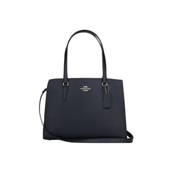 COACH Tatum Leather Portable Crossbody Bag, Shoulder Bag Large Size Women's Black