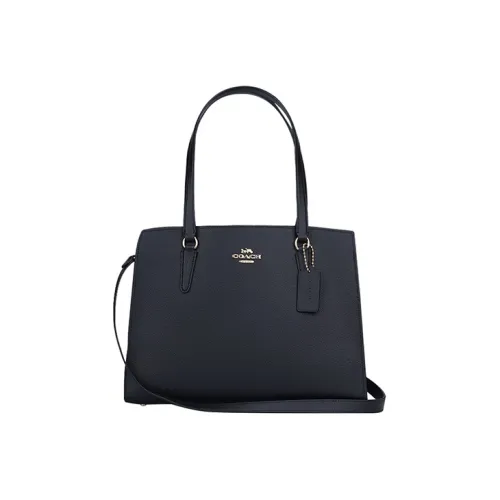 COACH Tatum Leather Portable Crossbody Bag, Shoulder Bag Large Size Women's Black