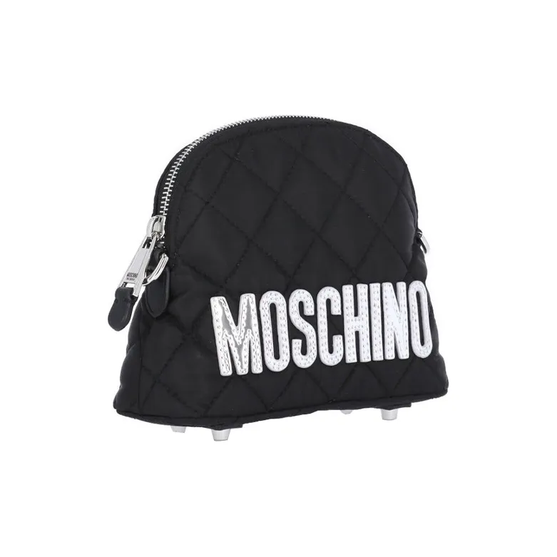 MOSCHINO Logo-embroidered Quilted Shoulder Bag-1