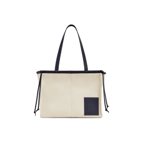 LOEWE Cushion Tote Handbags Light Oatmeal Black