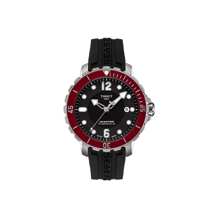TISSOT Starfish Collection Automatic Mechanical Movement Men's Watches Watch 42mm Black Dial T066.407.17.057.03-0