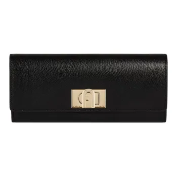 Furla 1927 Collection Leather Wallet Women's Black