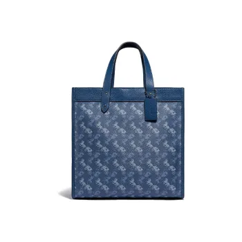 COACH Field Leather Tote Bag, Shopping Bag, Shoulder Bag, Crossbody Bag, Handbag Tubas Women's Blue