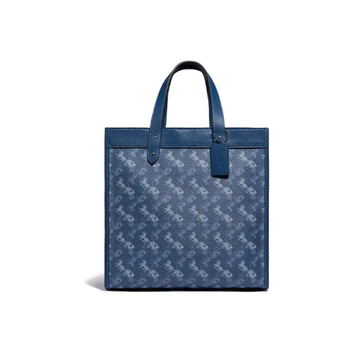 COACH Field Leather Tote Bag Shopping Bag Shoulder Bag Crossbody Bag Handbag Large Size Women's Blue