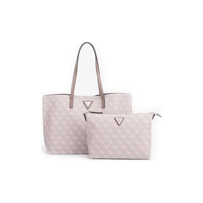 GUESS PU Combo Bag, Tote Bag, Shopping Bag, Envelope, Portable Crossbody Bag, Shoulder Bag Women's Cappuccino Rose-3