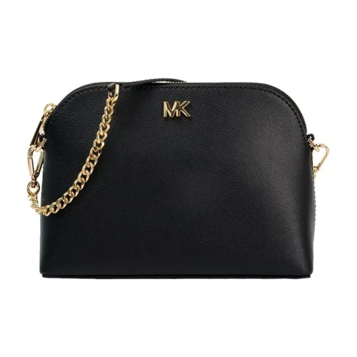 MICHAEL KORS Mott Leather Dome Bag Shoulder Bag Crossbody Bag Large Size Women's Black
