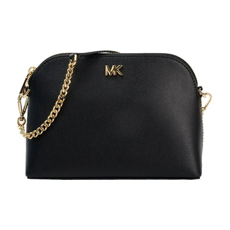 MICHAEL KORS Mott Leather Dome Bag Shoulder Bag Crossbody Bag Large Size Women's Black-0