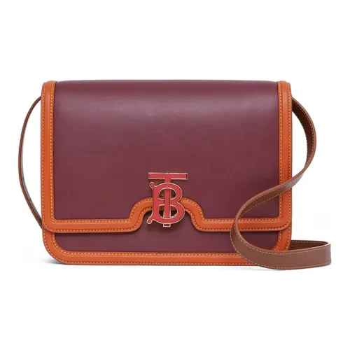 Burberry Calfskin Shoulder Bag Crossbody Bag Medium Size Women's Rose Stone Color