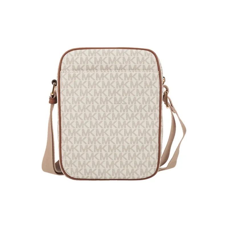 MICHAEL KORS Jet Set Travel PVC Cell Phone Pouch, Crossbody Bag, Shoulder Bag Women's Vanilla-2
