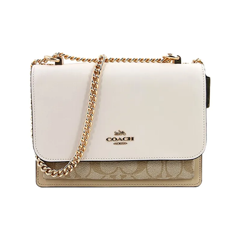 COACH Klare PVC Trunk Bag, Shoulder Bag, Crossbody Bag Trumpets Women's White-0