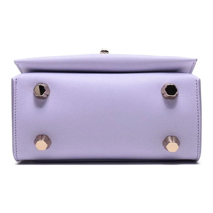 FERRAGAMO Cow Leather Shoulder Bag Women's Lilac Purple-3