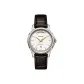 White Dial Dark Brown Strap