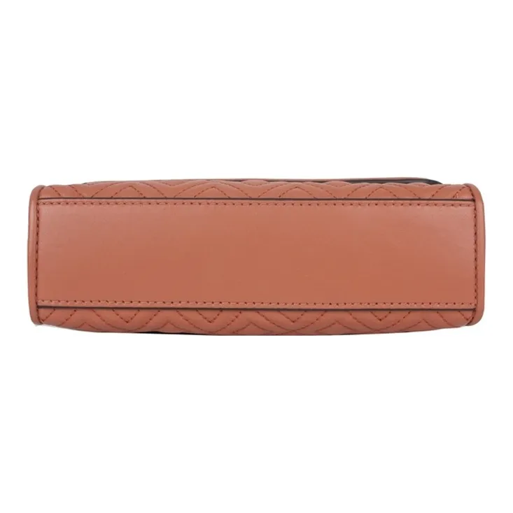 TORY BURCH Fleming Sheepskin Shoulder Bag Crossbody Bag Small Size Women's Coral-4