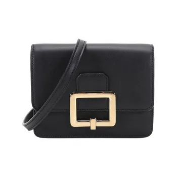 BALLY Leather Envelope Bag Handheld Shoulder Bag Crossbody Bag Mini Women's Pure Black