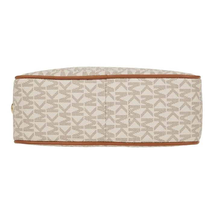 MICHAEL KORS Connie PVC Camera Bag Shoulder Bag Crossbody Bag Mini Women's Vanilla White & Brown-3