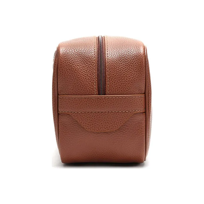 LONGCHAMP Le Pliage Cow Leather Makeup Bags Toiletry Bags Unisex Caramel-2