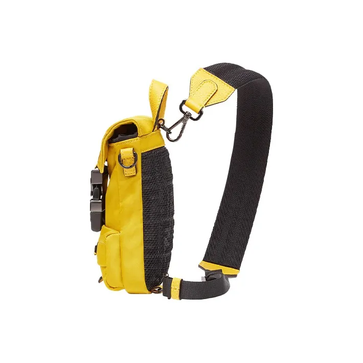 FENDI Leather, Nylon Sling Bag Men's Yellow-1