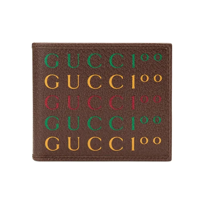 GUCCI Leather Wallet Men's Brown-0