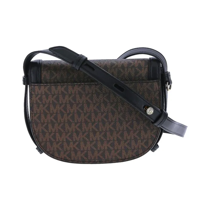 MICHAEL KORS Polyester Shoulder Bag Women's Brown & Black-1