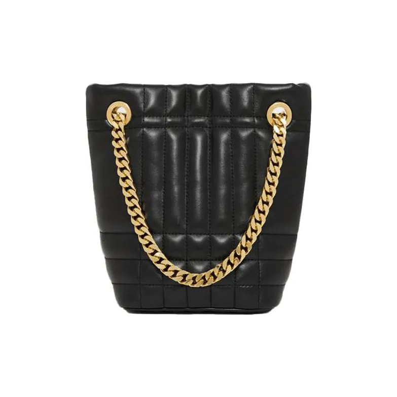 Burberry Lola Lola Bag Quilting Lambskin Bucket Bag Storage Bag Shoulder Bag Crossbody Bag Handbag Mini Women's Black-4