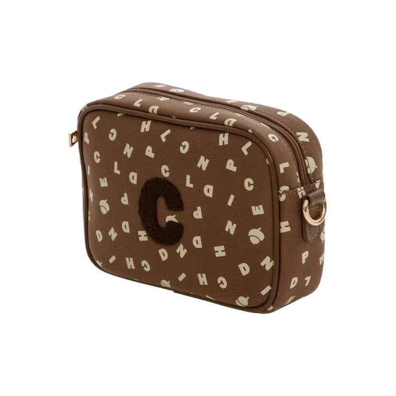 Disney Canvas Combo Bag Camera Bag Shoulder Bag Women's Dark Brown-1
