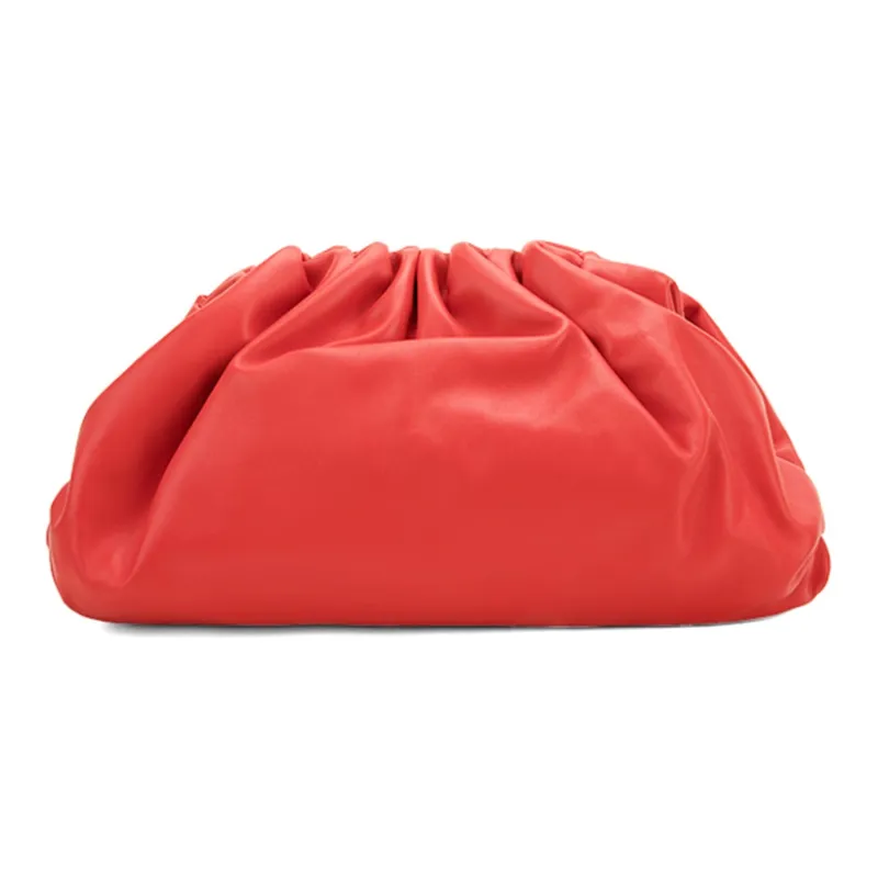 Bottega Veneta Cow Leather Clutch Women's Red-2