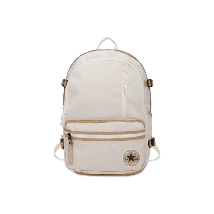 Converse Straight Edge Polyester Backpack Regular Unisex Khaki/Milk White-0