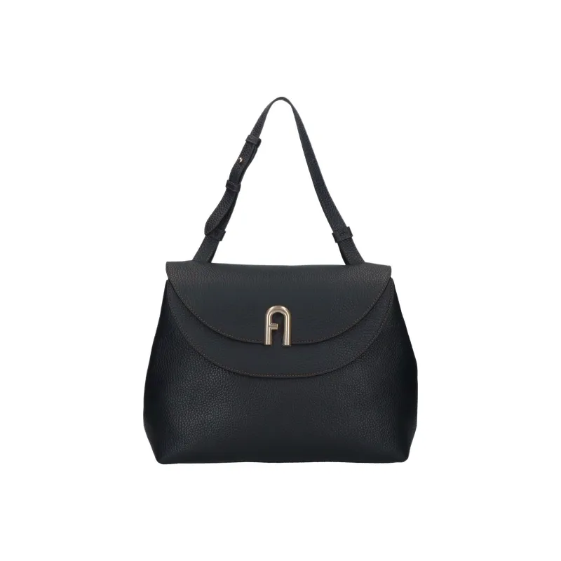Furla Primula Leather Tote Bag, Shopping Bag, Handbag, Shoulder Bag Women's Black-0
