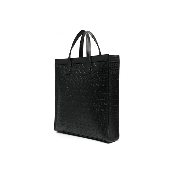 FERRAGAMO Cow Leather Shoulder Strap Bag Regular Men's Black-1