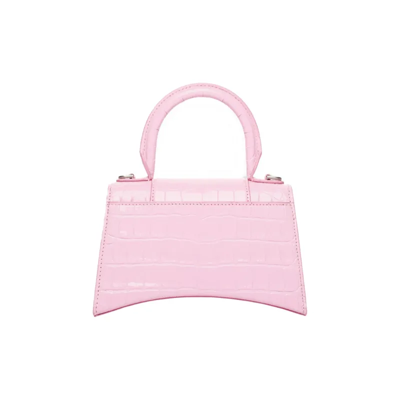 Balenciaga Cow Leather Hourglass Bag Shoulder Bag Crossbody Bag Handbag Mini Women's Pink-2