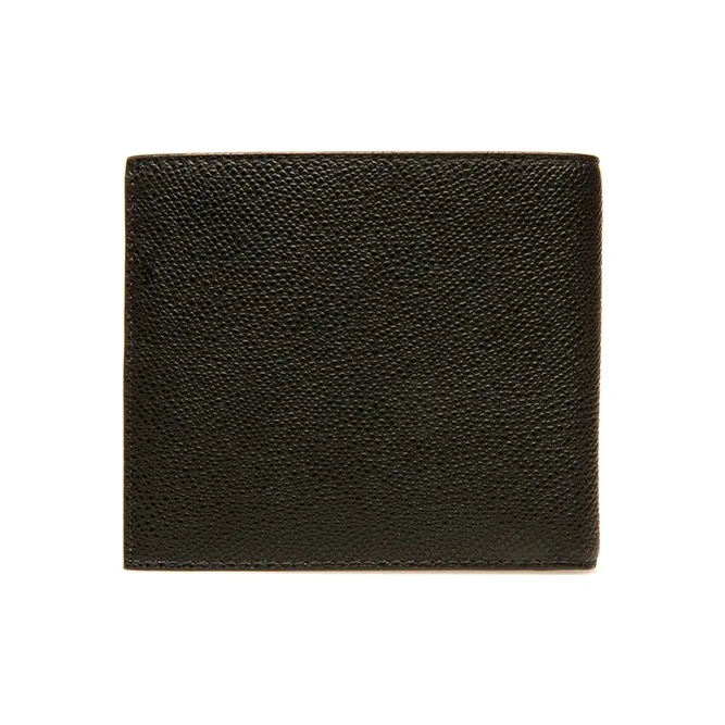 BALLY Cow Leather Leather Clip Zero Wallet Wallet Men's Black-2