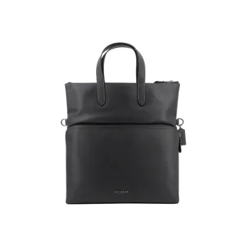 COACH Graham Leather Handbag Large Size Men's Black