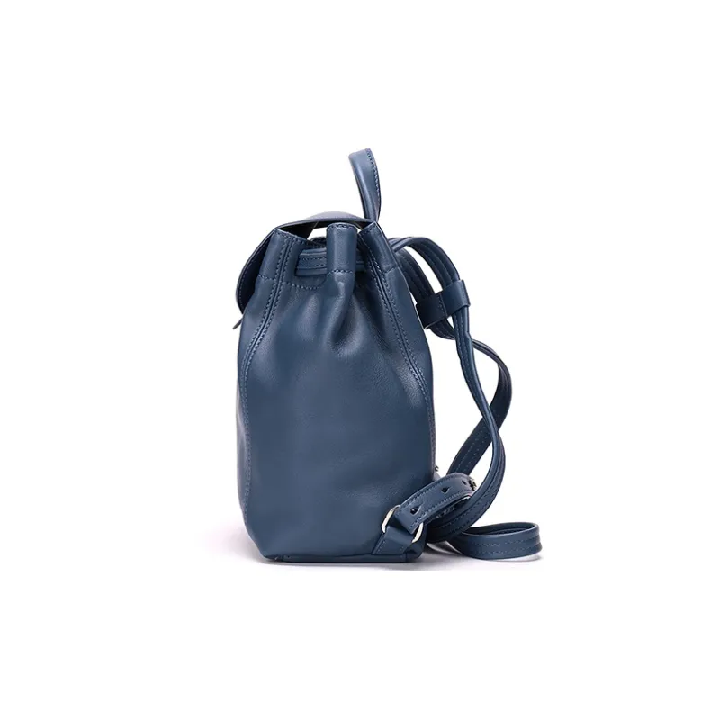 LONGCHAMP Le Pliage Cuir Sheepskin Backpack Mini Women's Pilot Blue-2