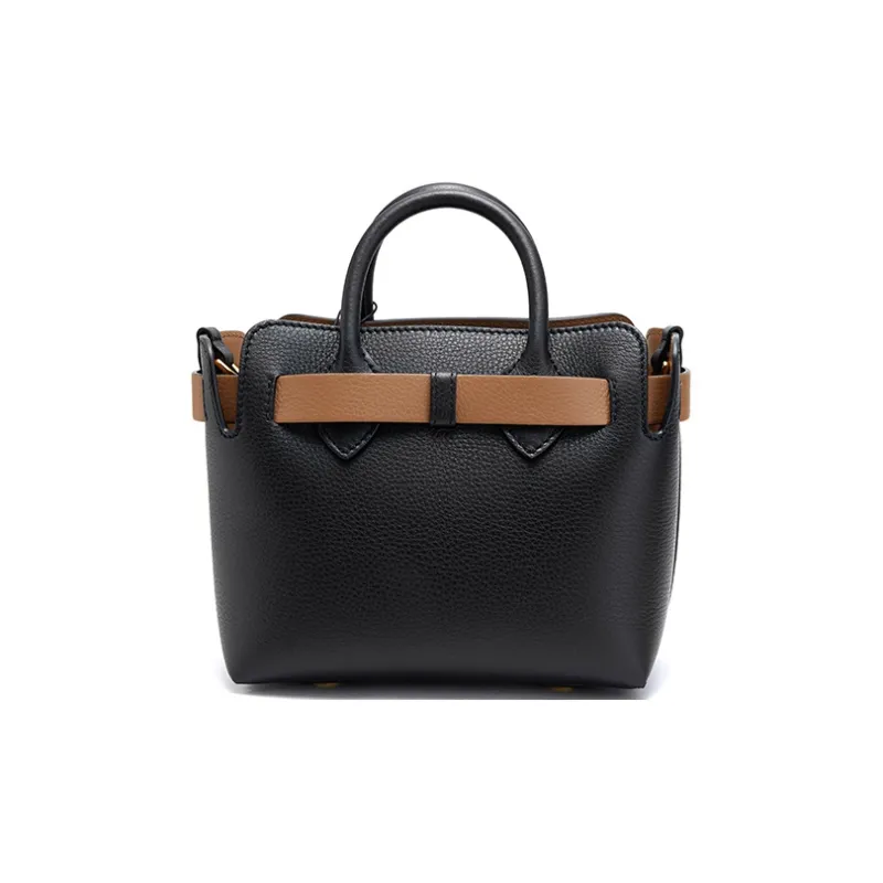 Burberry Cow Leather Belt Bag Handbag Mini Women's Black-2