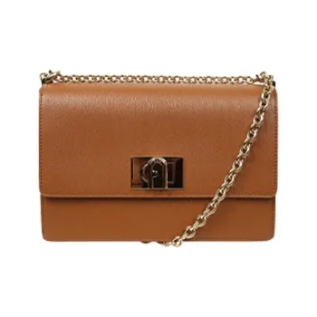 Furla Leather Portable Crossbody Bag, Shoulder Bag Women's Brown