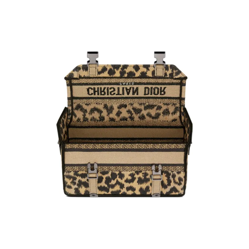 DIOR DiorCamp Embroidery Messenger Bag Shoulder Bag Crossbody Bag Small Size Women's Leopard Print-2