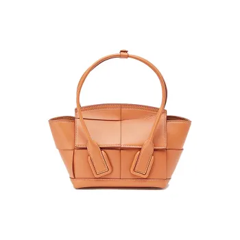 Bottega Veneta Smooth Finish Calfskin Bow And Arrow Bag, Shoulder Bag, Crossbody Handbag Mini Women's Caramel Brown