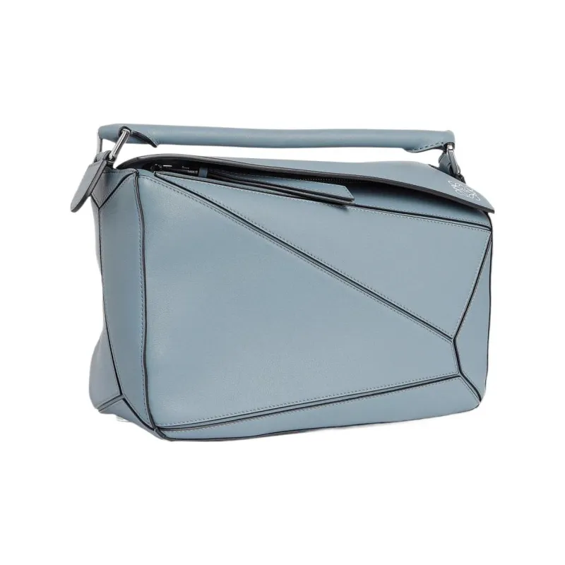 LOEWE Puzzle Calfskin Geometric Bag Puzzle Bag Handbag Shoulder Bag Crossbody Bag Medium Size Women's Haze Blue-2