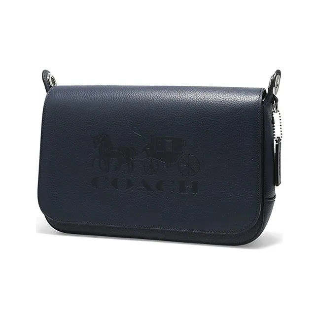 COACH Jes Leather Messenger Bag Crossbody Bag Shoulder Bag Women's Dark Blue-1