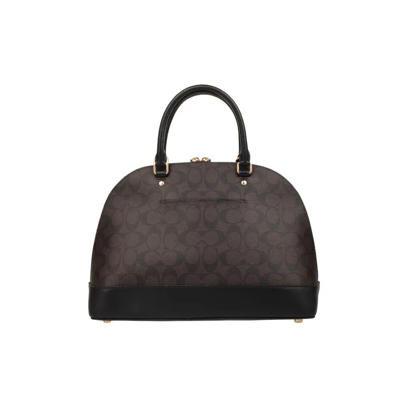 COACH Sierra Leather PVC Crossbody Bag Regular Women's Dark Brown Monogram-3