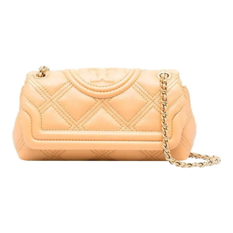 TORY BURCH Fleming Grained Leather Portable Crossbody Bag Shoulder Bag Women's Yellow-0