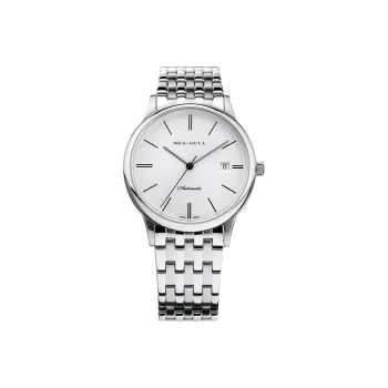 Sea Gull MASTER Automatic Mechanical Movement Steel Strap Watch Men's Watches White Dial
