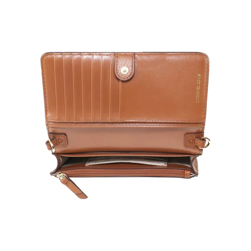 MICHAEL KORS Jet Set Charm Leather Shoulder Bag Crossbody Bag Small Size Women's Brown-3