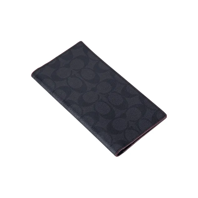 COACH PVC Polyvinyl Chloride Wallet Men's Charcoal Black-1
